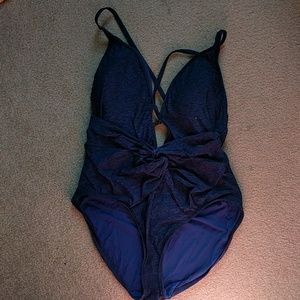 Modcloth Twist Come True Swimsuit in Twilight